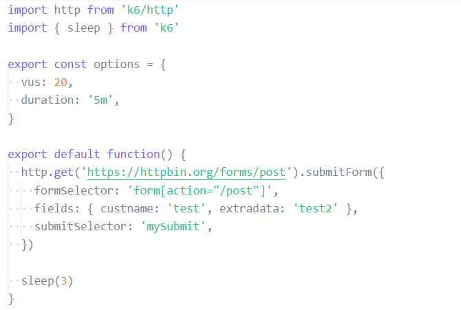 Performance testing with k6.io